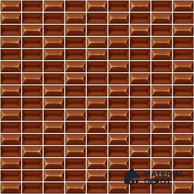 Faux Subway Wall Tile TL 11325 Bronze Prism 1 ft x 1 ft Ceramic Glossy Finish Tile - 10 mm | Suitable For Bathroom, Dining Area, Kitchen Backsplash