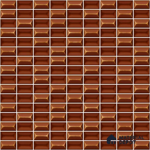 Faux Subway Wall Tile TL 11325 Bronze Prism 1 ft x 1 ft Ceramic Glossy Finish Tile - 10 mm | Suitable For Bathroom, Dining Area, Kitchen Backsplash