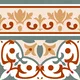 Moroccan Wall & Floor Carpet Border Tile TL 11168 Verdant Baroque 1 ft x 1 ft Ceramic Matte Finish Tile - 10 mm | Suitable For Kitchen, Bathroom, Balcony | Image 01