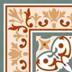 Moroccan Wall & Floor Carpet Corner Tile TL 11169 Terracotta Fleur 1 ft x 1 ft Ceramic Matte Finish Tile - 10 mm | Suitable For Kitchen, Bathroom, Balcony | Image 03