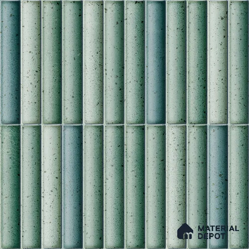 Faux Subway Wall Tile TL 11286 Seafoam Reed 1 ft x 1 ft Ceramic Glossy Finish Tile - 10 mm | Suitable For Bathroom, Balcony & Kitchen Backsplash