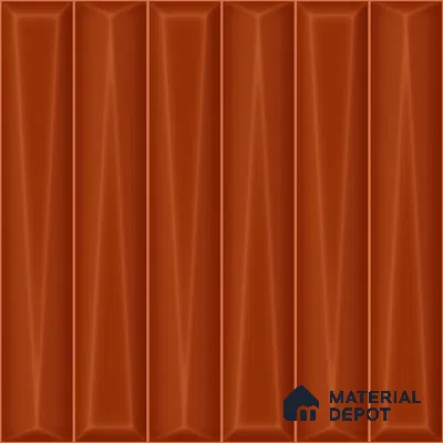 Faux Subway Wall Tile TL 11343 Sienna Prism 1 ft x 1 ft Ceramic Glossy Finish Tile - 10 mm | Suitable For Bathroom, Balcony & Kitchen Backsplash