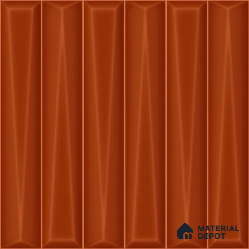 Faux Subway Wall Tile TL 11343 Sienna Prism 1 ft x 1 ft Ceramic Glossy Finish Tile - 10 mm | Suitable For Bathroom, Dining Area, Kitchen Backsplash