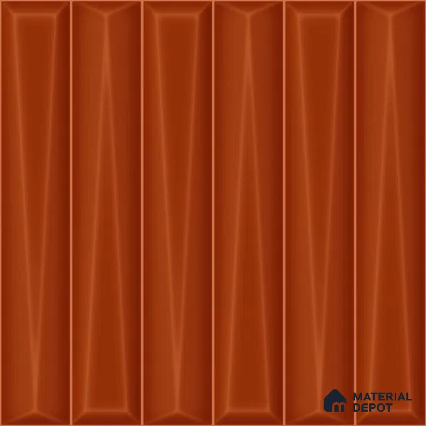 Faux Subway Wall Tile TL 11343 Sienna Prism 1 ft x 1 ft Ceramic Glossy Finish Tile - 10 mm | Suitable For Bathroom, Balcony & Kitchen Backsplash