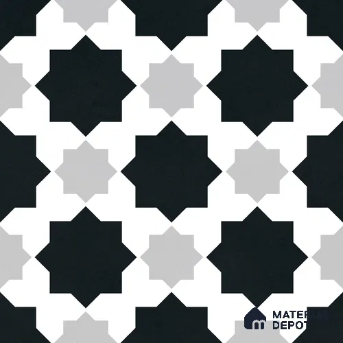 Moroccan Monochrome Wall & Floor Tile TL 11136 Stellar Mosaic 1 ft x 1 ft Ceramic Matte Finish Tile - 10 mm | Suitable For Kitchen, Bathroom, Balcony