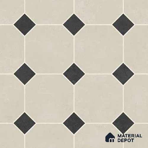 Moroccan Wall & Floor Tile TL 11661 Oxford Diamond 1 ft x 1 ft Ceramic Matte Finish Tile - 10 mm | Suitable For Kitchen, Bathroom, Balcony