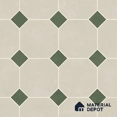 Moroccan Wall & Floor Tile TL 11661 B Verdant Octet 1 ft x 1 ft Ceramic Matte Finish Tile - 10 mm | Suitable For Bathroom, Balcony & Kitchen Backsplash