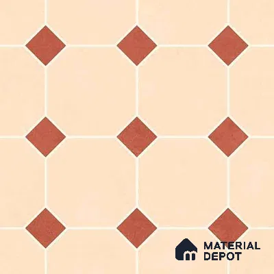 Moroccan Wall & Floor Tile TL 11661 D Desert Diamond 1 ft x 1 ft Ceramic Matte Finish Tile - 10 mm | Suitable For Kitchen, Bathroom, Balcony