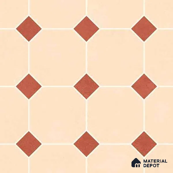 Moroccan Wall & Floor Tile TL 11661 D Desert Diamond 1 ft x 1 ft Ceramic Matte Finish Tile - 10 mm | Suitable For Kitchen, Bathroom, Balcony