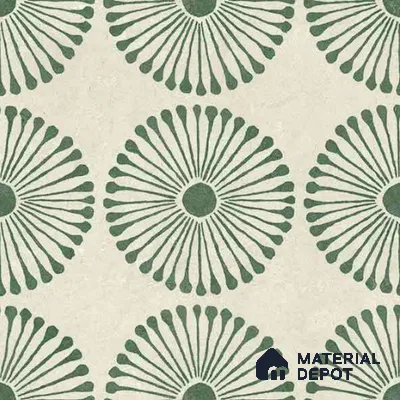 Moroccan Wall & Floor Highlighter 2 Tile TL 11191 Sage Radiance 1 ft x 1 ft Ceramic Matte Finish Tile - 10 mm | Suitable For Kitchen, Bathroom, Balcony