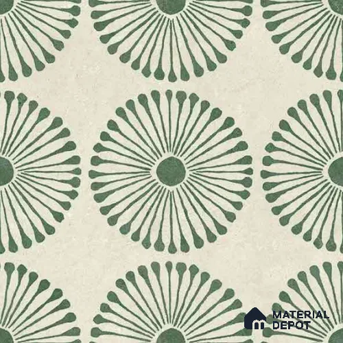 Moroccan Wall & Floor Highlighter 2 Tile TL 11191 Sage Radiance 1 ft x 1 ft Ceramic Matte Finish Tile - 10 mm | Suitable For Kitchen, Bathroom, Balcony