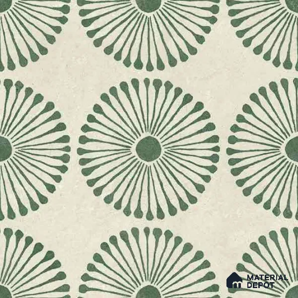 Moroccan Wall & Floor Highlighter 2 Tile TL 11191 Sage Radiance 1 ft x 1 ft Ceramic Matte Finish Tile - 10 mm | Suitable For Kitchen, Bathroom, Balcony