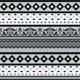 Moroccan Wall & Floor Carpet Border Tile TL 11149 Monochrome Tapestry 1 ft x 1 ft Ceramic Matte Finish Tile - 10 mm | Suitable For Living Room, Kitchen, Dining Area | Image 01