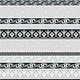 Moroccan Monochrome Wall & Floor Carpet Border Tile TL 11145 Aegean Border 1 ft x 1 ft Ceramic Matte Finish Tile - 10 mm | Suitable For Living Room, Kitchen, Dining Area | Image 01