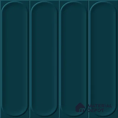 Faux Subway Wall Tile TL 11327 Midnight Pillar 1 ft x 1 ft Ceramic Glossy Finish Tile - 10 mm | Suitable For Bathroom, Dining Area, Kitchen Backsplash