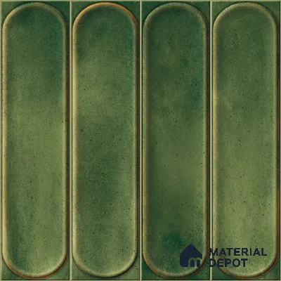 Faux Subway Wall Tile TL 11333 Verdant Archway 1 ft x 1 ft Ceramic Glossy Finish Tile - 10 mm | Suitable For Bathroom, Balcony & Kitchen Backsplash