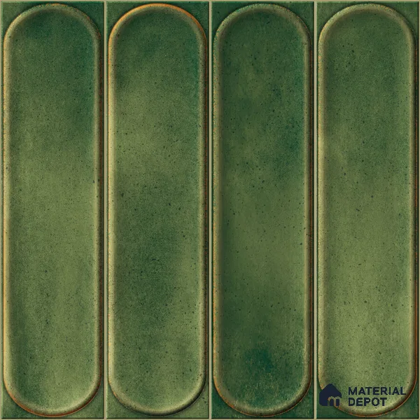 Faux Subway Wall Tile TL 11333 Verdant Archway 1 ft x 1 ft Ceramic Glossy Finish Tile - 10 mm | Suitable For Bathroom, Balcony & Kitchen Backsplash