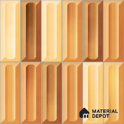 Faux Subway Wall Tile TL 11295 Amber Prism 1 ft x 1 ft Ceramic Glossy Finish Tile - 10 mm | Suitable For Bathroom, Basin Area, Kitchen Backsplash