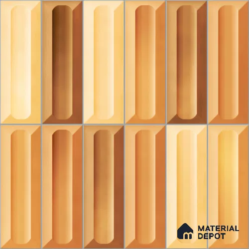 Faux Subway Wall Tile TL 11295 Amber Prism 1 ft x 1 ft Ceramic Glossy Finish Tile - 10 mm | Suitable For Bathroom, Basin Area, Kitchen Backsplash