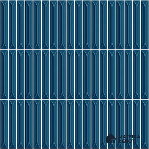 Faux Kitkat Subway Wall Tile TL 11305 Azure Arrow 1 ft x 1 ft Ceramic Glossy Finish Tile - 10 mm | Suitable For Bathroom, Dining Area, Kitchen Backsplash