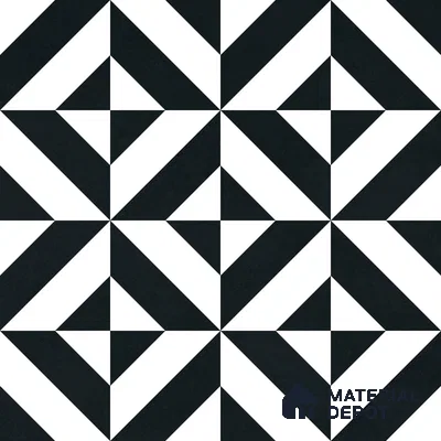 Moroccan Wall & Floor Tile TL 11142 Monochrome Prism 1 ft x 1 ft Ceramic Matte Finish Tile - 10 mm | Suitable For Kitchen, Bathroom, Balcony
