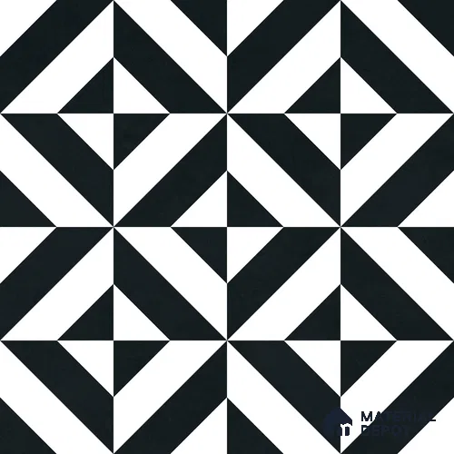 Moroccan Wall & Floor Tile TL 11142 Monochrome Prism 1 ft x 1 ft Ceramic Matte Finish Tile - 10 mm | Suitable For Kitchen, Bathroom, Balcony