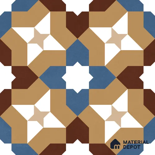 Moroccan Wall & Floor Tile TL 11185 Mosaic Terra 1 ft x 1 ft Ceramic Matte Finish Tile - 10 mm | Suitable For Kitchen, Bathroom, Balcony