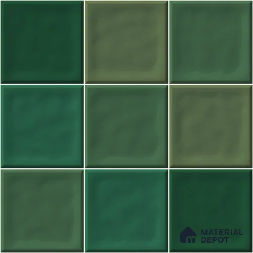Faux Subway Wall Tile TL 11316 Emerald Mist 1 ft x 1 ft Ceramic Glossy Finish Tile - 10 mm | Suitable For Bathroom, Dining Area, Kitchen Backsplash