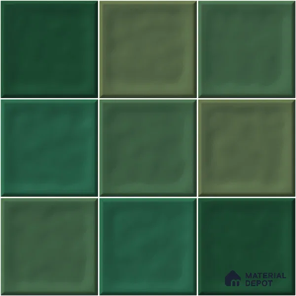 Faux Subway Wall Tile TL 11316 Emerald Mist 1 ft x 1 ft Ceramic Glossy Finish Tile - 10 mm | Suitable For Bathroom, Dining Area, Kitchen Backsplash