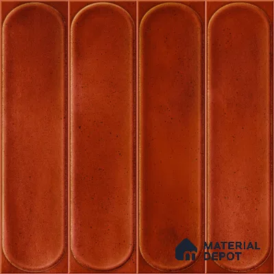 Faux Subway Wall Tile TL 11337 Terracotta Arch 1 ft x 1 ft Ceramic Glossy Finish Tile - 10 mm | Suitable For Bathroom, Dining Area, Kitchen Backsplash