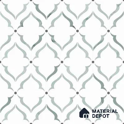 Moroccan Carving Wall & Floor Tile TL 11675 Mist Arabesque 1 ft x 1 ft Ceramic Carving Matte Finish Tile - 10 mm | Suitable For Bathroom, Dining Area, Kitchen