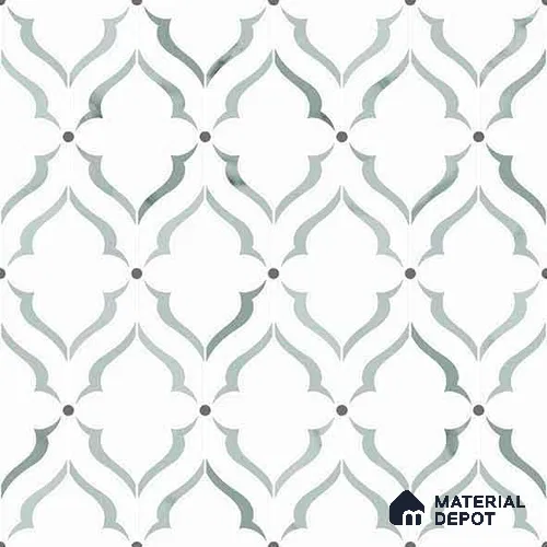 Moroccan Carving Wall & Floor Tile TL 11675 Mist Arabesque 1 ft x 1 ft Ceramic Carving Matte Finish Tile - 10 mm | Suitable For Bathroom, Dining Area, Kitchen