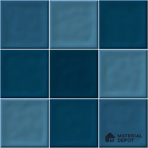 Faux Subway Wall Tile TL 11313 Azure Depths 1 ft x 1 ft Ceramic Glossy Finish Tile - 10 mm | Suitable For Bathroom, Balcony & Kitchen Backsplash