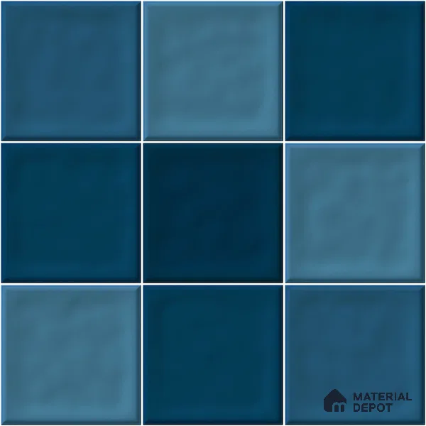 Faux Subway Wall Tile TL 11313 Azure Depths 1 ft x 1 ft Ceramic Glossy Finish Tile - 10 mm | Suitable For Bathroom, Balcony & Kitchen Backsplash (Sample)