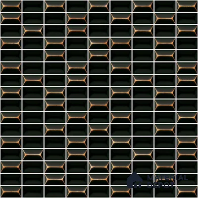 Faux Subway Wall Tile TL 11323 Ember Noir 1 ft x 1 ft Ceramic Glossy Finish Tile - 10 mm | Suitable For Bathroom, Kitchen Backsplash