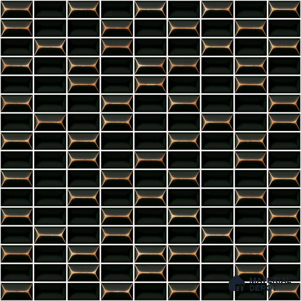 Faux Subway Wall Tile TL 11323 Ember Noir 1 ft x 1 ft Ceramic Glossy Finish Tile - 10 mm | Suitable For Bathroom, Kitchen Backsplash