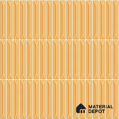 Faux Kitkat Subway Wall Tile TL 11307 Honey Arrow 1 ft x 1 ft Ceramic Glossy Finish Tile - 10 mm | Suitable For Bathroom, Dining Area, Kitchen Backsplash
