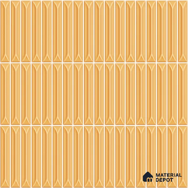 Faux Kitkat Subway Wall Tile TL 11307 Honey Arrow 1 ft x 1 ft Ceramic Glossy Finish Tile - 10 mm | Suitable For Bathroom, Dining Area, Kitchen Backsplash