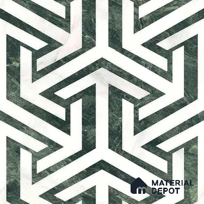 Moroccan Carving Wall & Floor Tile TL 11678 Verdant Maze 1 ft x 1 ft Ceramic Carving Matte Finish Tile - 10 mm | Suitable For Bathroom, Dining Area, Kitchen