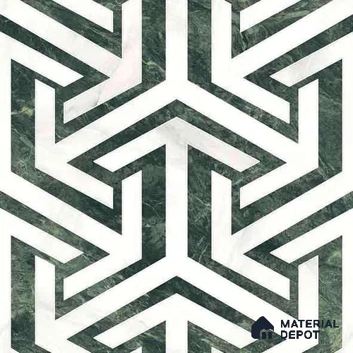 Moroccan Carving Wall & Floor Tile TL 11678 Verdant Maze 1 ft x 1 ft Ceramic Carving Matte Finish Tile - 10 mm | Suitable For Bathroom, Dining Area, Kitchen