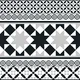 Moroccan Wall & Floor Carpet Border Tile TL 11153 Monochrome Majlis 1 ft x 1 ft Ceramic Matte Finish Tile - 10 mm | Suitable For Living Room, Kitchen, Dining Area | Image 02