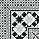 Moroccan Wall & Floor Carpet Corner Tile TL 11154 Monochrome Kasbah 1 ft x 1 ft Ceramic Matte Finish Tile - 10 mm | Suitable For Living Room, Kitchen, Dining Area | Image 01