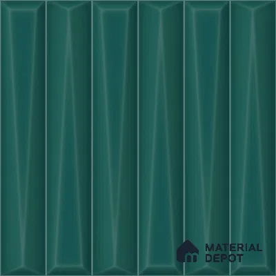 Faux Subway Wall Tile TL 11342 Teal Prism 1 ft x 1 ft Ceramic Glossy Finish Tile - 10 mm | Suitable For Bathroom, Dining Area, Kitchen Backsplash