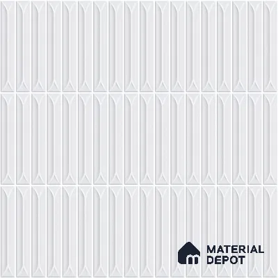 Faux Kitkat Subway Wall Tile TL 11306 Prism Arrow 1 ft x 1 ft Ceramic Glossy Finish Tile - 10 mm | Suitable For Bathroom, Dining Area, Kitchen Backsplash