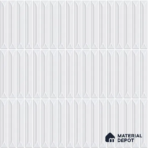 Faux Kitkat Subway Wall Tile TL 11306 Prism Arrow 1 ft x 1 ft Ceramic Glossy Finish Tile - 10 mm | Suitable For Bathroom, Balcony & Kitchen Backsplash