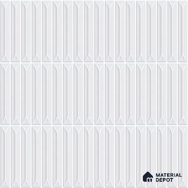 Faux Kitkat Subway Wall Tile TL 11306 Prism Arrow 1 ft x 1 ft Ceramic Glossy Finish Tile - 10 mm | Suitable For Bathroom, Dining Area, Kitchen Backsplash