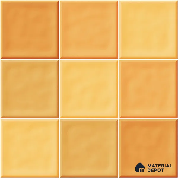 Faux Subway Wall Tile TL 11314 Amber Glow 1 ft x 1 ft Ceramic Glossy Finish Tile - 10 mm | Suitable For Bathroom, Dining Area, Kitchen Backsplash