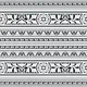 Moroccan Monochrome Wall & Floor Carpet Border Tile TL 11151 Ornate Laurel 1 ft x 1 ft Ceramic Matte Finish Tile - 10 mm | Suitable For Living Room, Kitchen, Dining Area | Image 01
