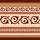 Moroccan Wall & Floor Carpet Border Tile TL 11177 Russet Filigree 1 ft x 1 ft Ceramic Matte Finish Tile - 10 mm | Suitable For Kitchen, Bathroom, Living Room | Image 01