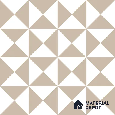 Moroccan Wall & Floor Tile TL 11117 Sand Prism 1 ft x 1 ft Ceramic Matte Finish Tile - 10 mm | Suitable For Kitchen, Bathroom, Balcony